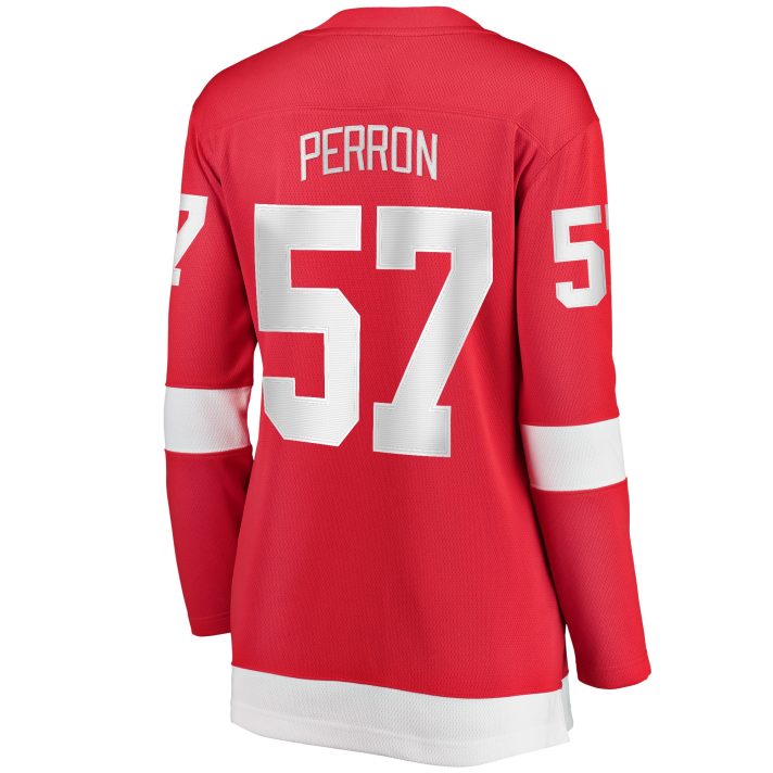 David Perron Home #57 Red Women's Hockey Jersey