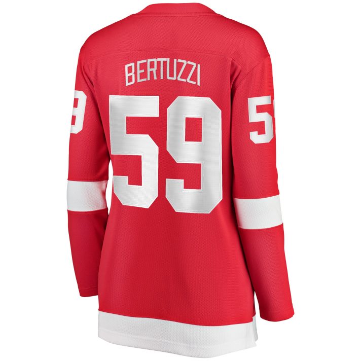 Tyler Bertuzzi Home #59 Red Women's Hockey Jersey