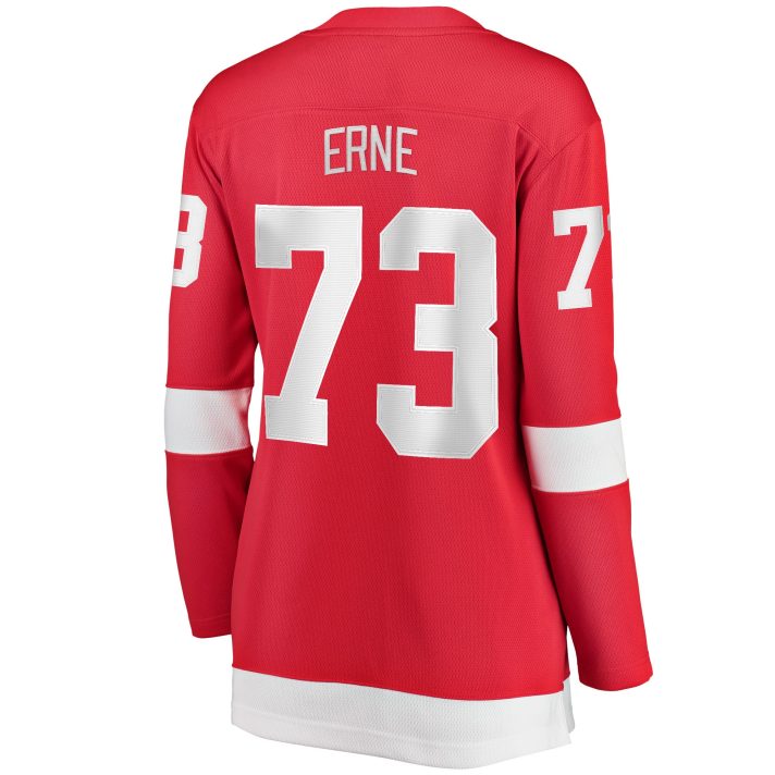 Adam Erne Home #73 Red Women's Hockey Jersey