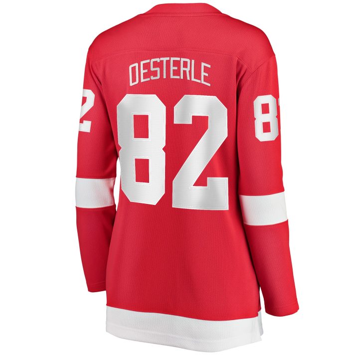 Jordan Oesterle Home #82 Red Women's Hockey Jersey