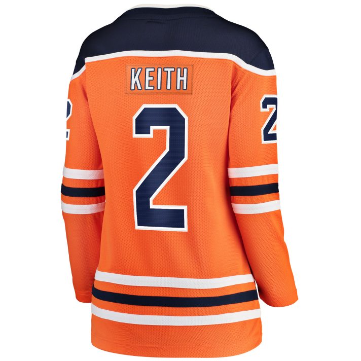 Duncan Keith Home #2 Orange Women's Hockey Jersey