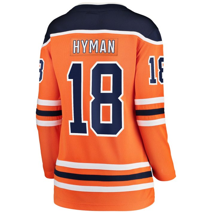 Zach Hyman Home #18 Orange Women's Hockey Jersey