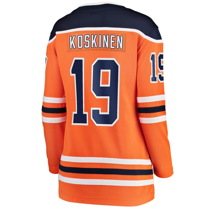 Mikko Koskinen Home #19 Orange Women's Hockey Jersey