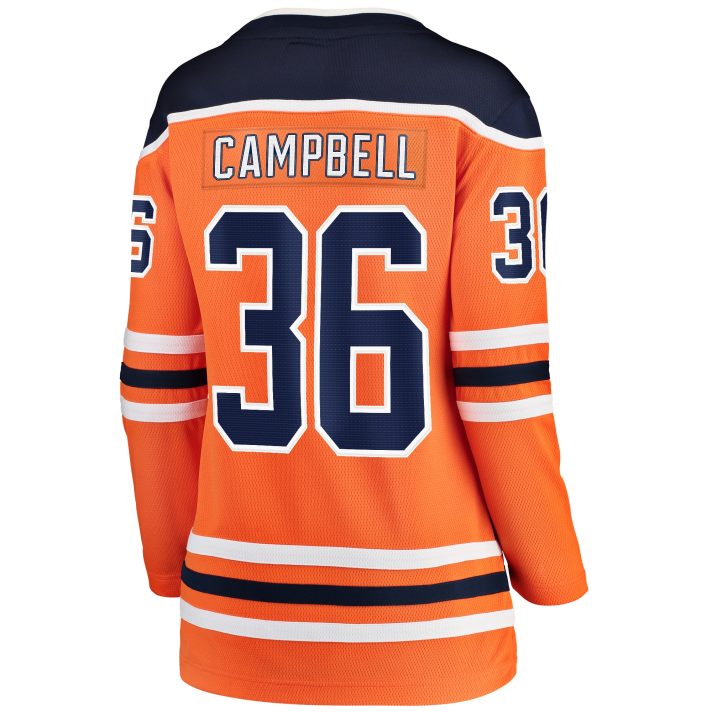 Jack Campbell Home #36 Orange Women's Hockey Jersey