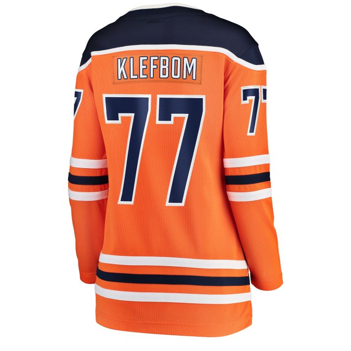 Oscar Klefblom Home #77 Orange Women's Hockey Jersey