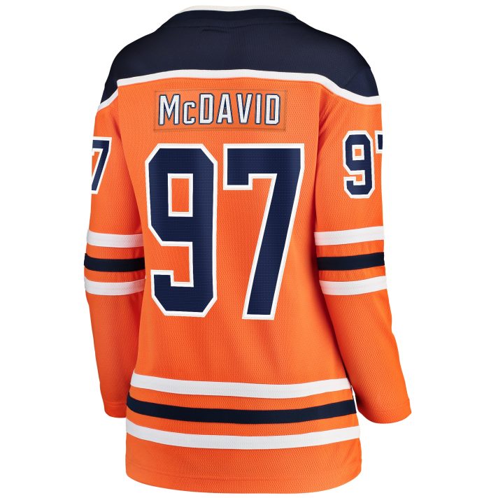 Connor Mcdavid Home #97 Orange Women's Hockey Jersey