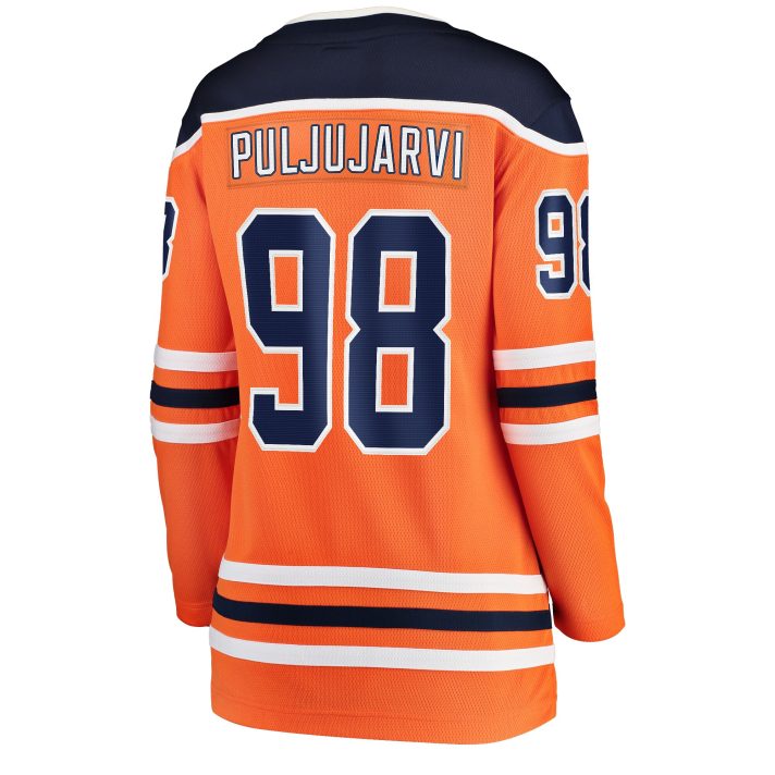 Jesse Puljujarvi Home #98 Orange Women's Hockey Jersey