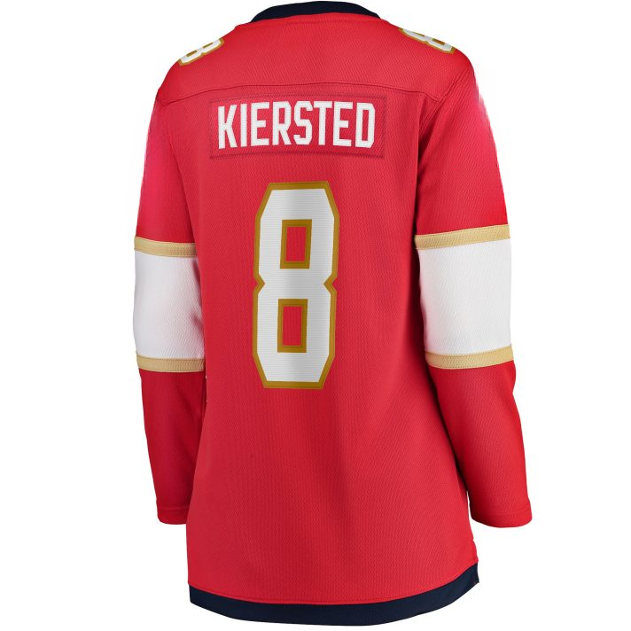 Matt Kiersted Home #8 Red Women's Hockey Jersey