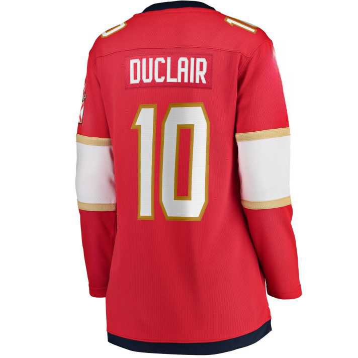 Anthony Duclair Home #10 Red Women's Hockey Jersey