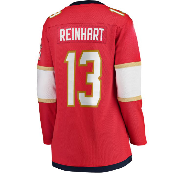 Sam Reinhart Home #13 Red Women's Hockey Jersey