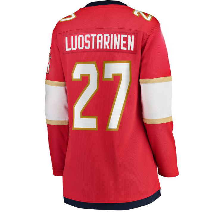 Eetu Luostarinen Home #27 Red Women's Hockey Jersey