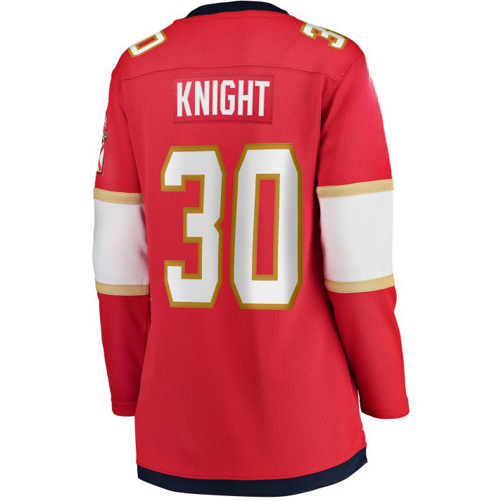 Spencer Knight Home #30 Red Women's Hockey Jersey