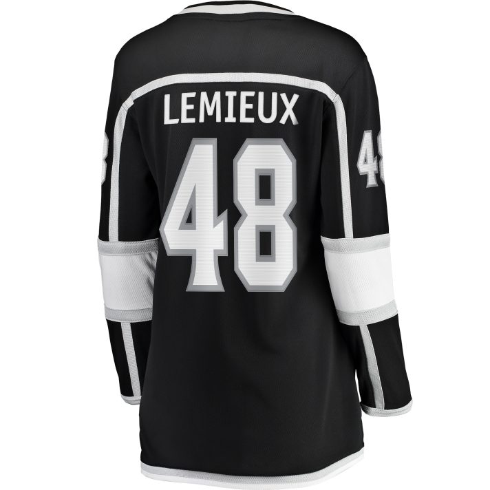 Brendan Lemieux Home #48 Black Women's Hockey Jersey