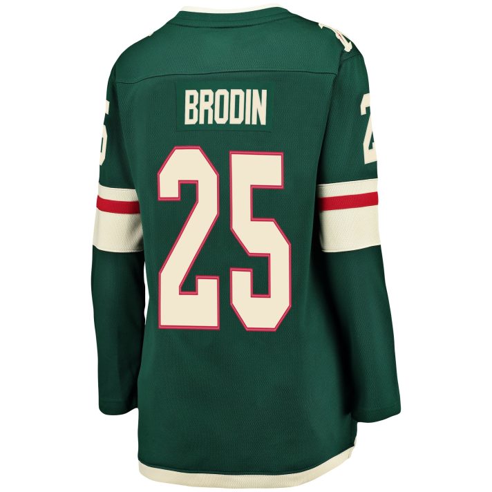 Jonas Brodin Home #25 Green Women's Hockey Jersey