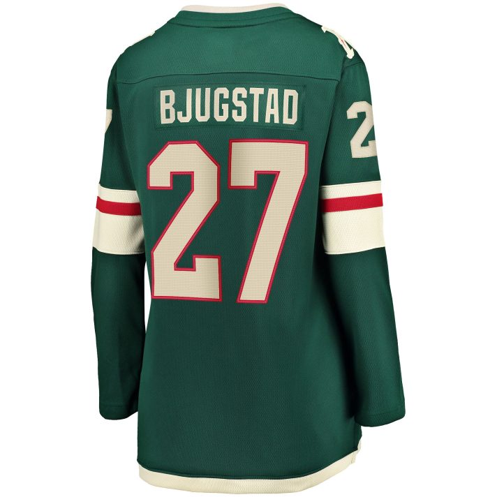 Nick Bjugstad Home #27 Green Women's Hockey Jersey