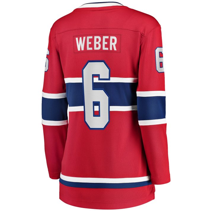 Shea Weber Home #6 Red Women's Hockey Jersey