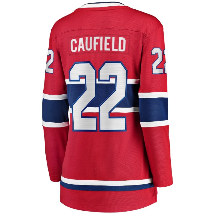 Cole Caufield Home #22 Red Women's Hockey Jersey