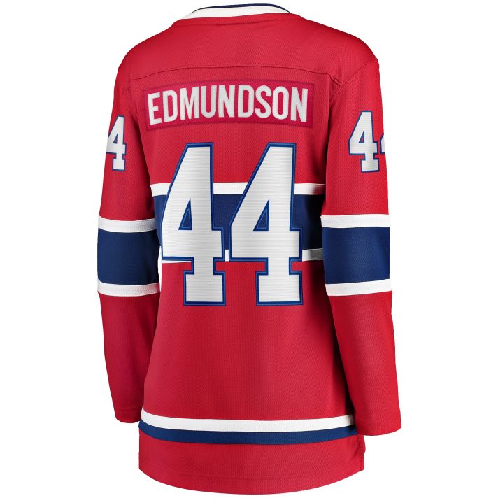 Joel Edmundson Home #44 Red Women's Hockey Jersey