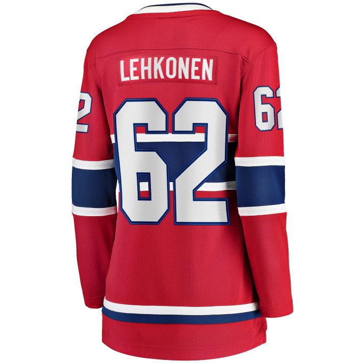 Artturi Lehkonen Home #62 Red Women's Hockey Jersey