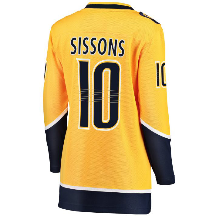 Colton Sissons Home #10 Gold Women's Hockey Jersey