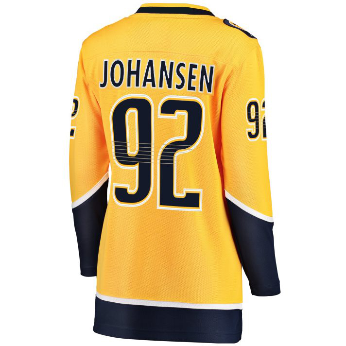 Ryan Johansen Home #92 Gold Women's Hockey Jersey