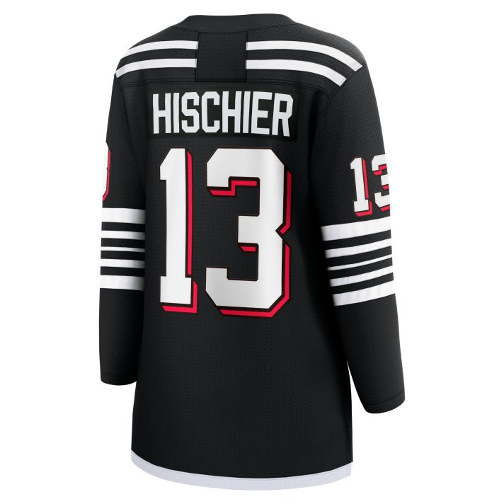 Nico Hischier Alternate #13 Black Women's Hockey Jersey