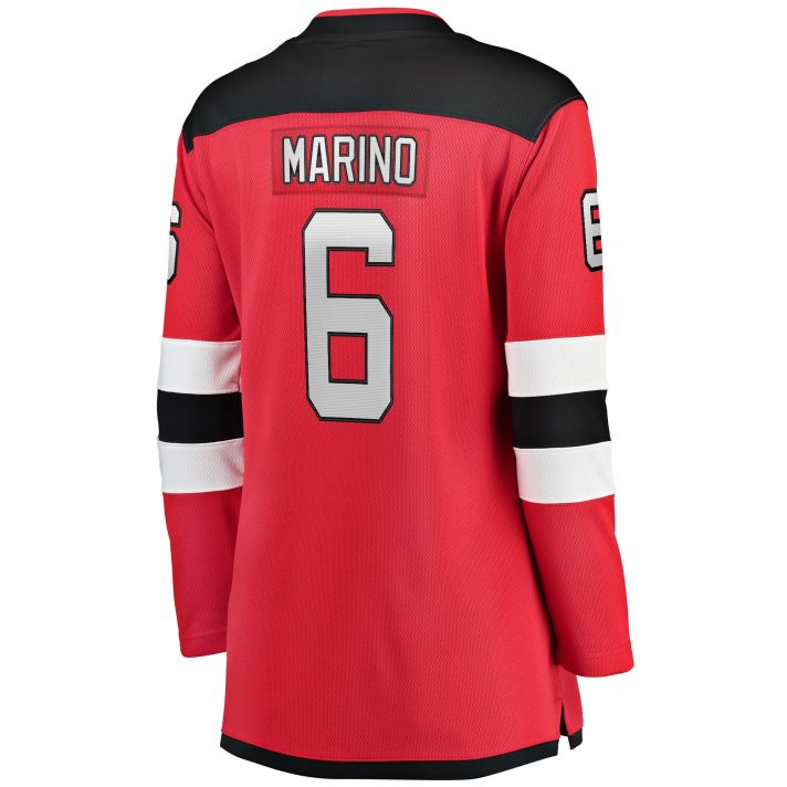 John Marino Home #6 Red Women's Hockey Jersey