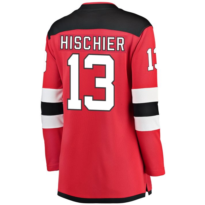 Nico Hischier Home #13 Red Women's Hockey Jersey