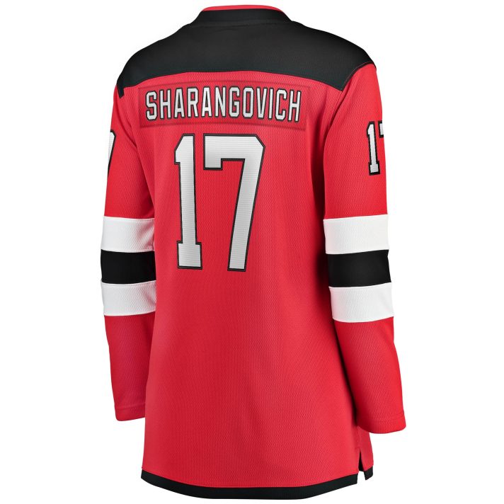 Yegor Sharangovich Home #17 Red Women's Hockey Jersey