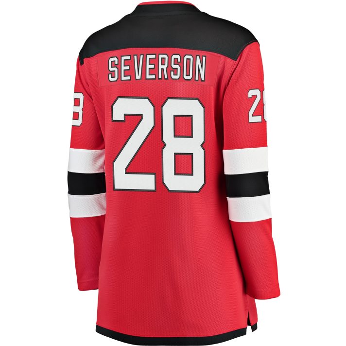 Damon Severson Home #28 Red Women's Hockey Jersey