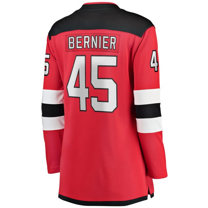 Jonathan Bernier Home #45 Red Women's Hockey Jersey