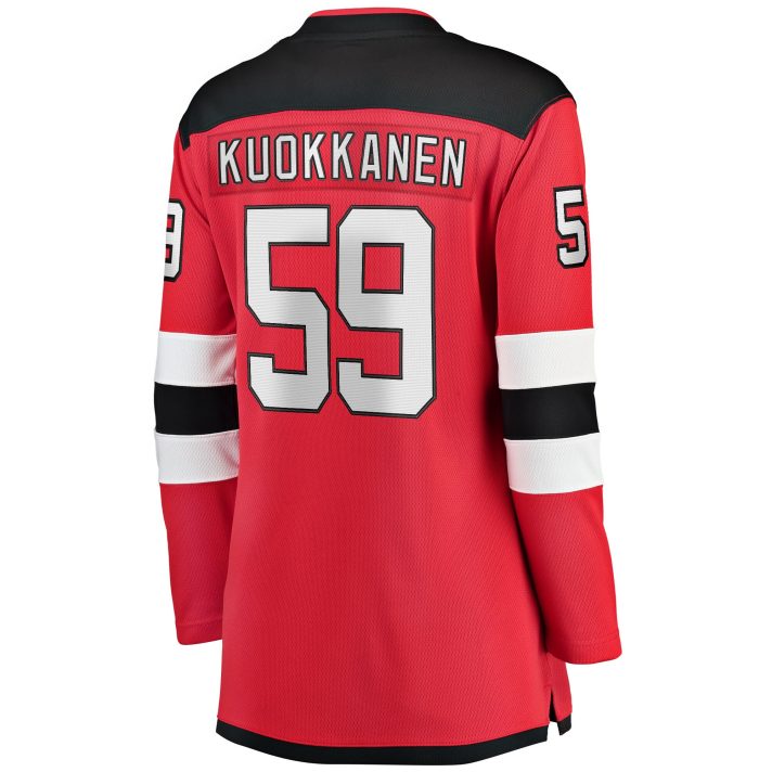 Janne Kuokkanen Home #59 Red Women's Hockey Jersey