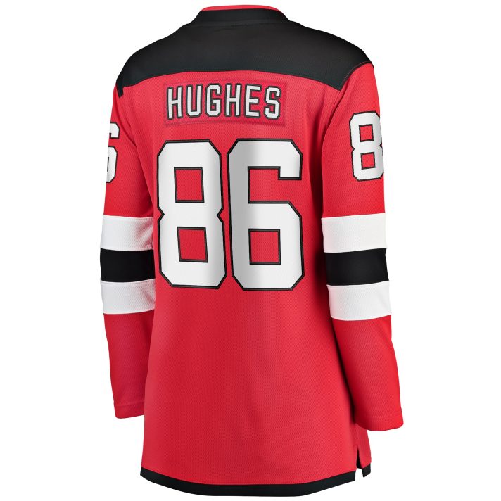 Jack Hughes Home #86 Red Women's Hockey Jersey