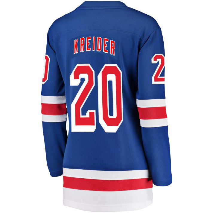 Chris Kreider Home #20 Blue Women's Hockey Jersey