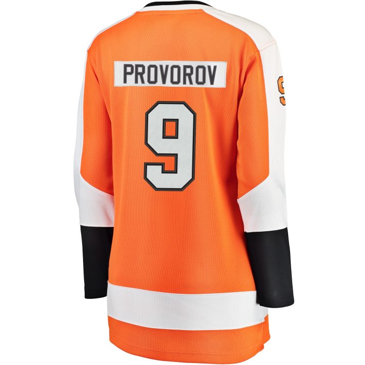 Ivan Provorov Home #9 Orange Women's Hockey Jersey