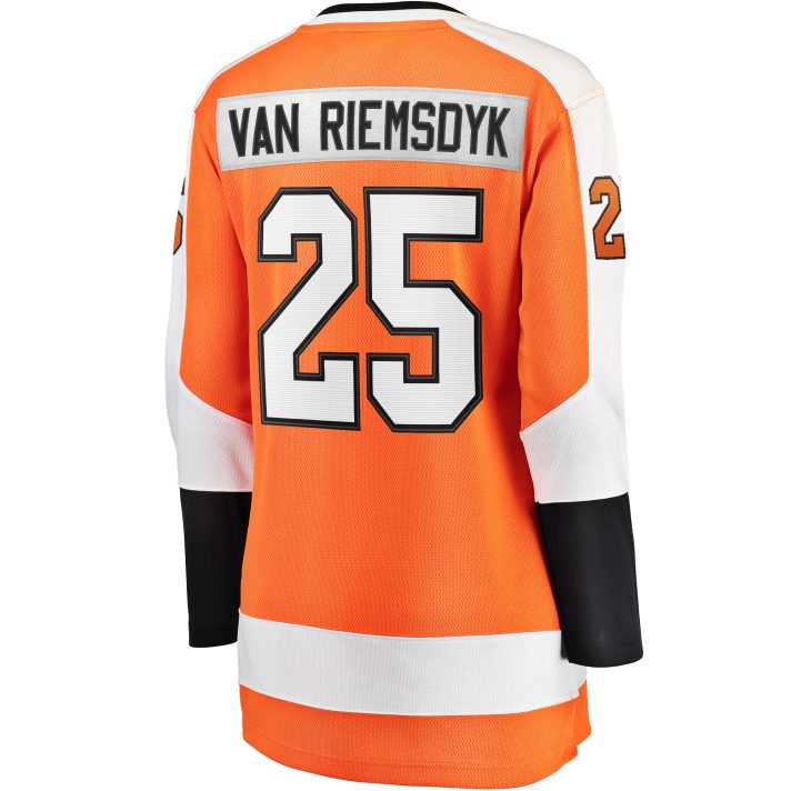 James van Riemsdyk Home #25 Orange Women's Hockey Jersey