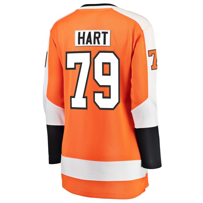 Carter Hart Home #79 Orange Women's Hockey Jersey