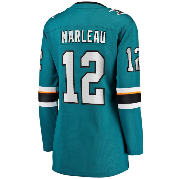 Patrick Marleau Home #12 Teal Women's Hockey Jersey