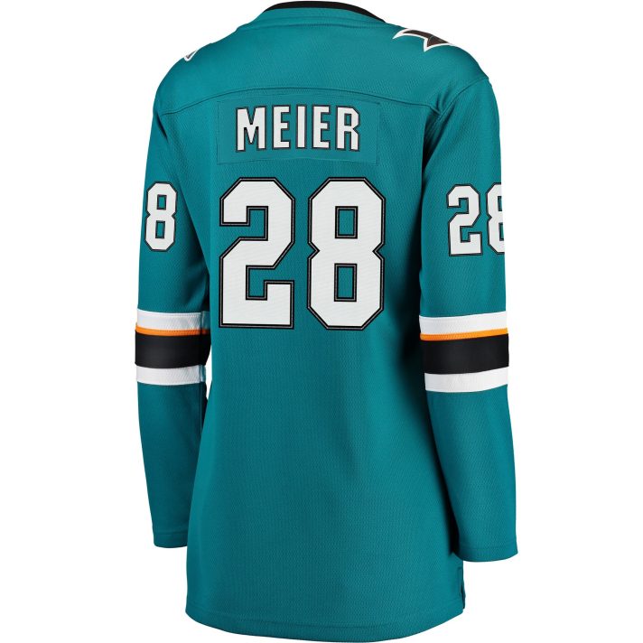 Timo Meier Home #28 Teal Women's Hockey Jersey