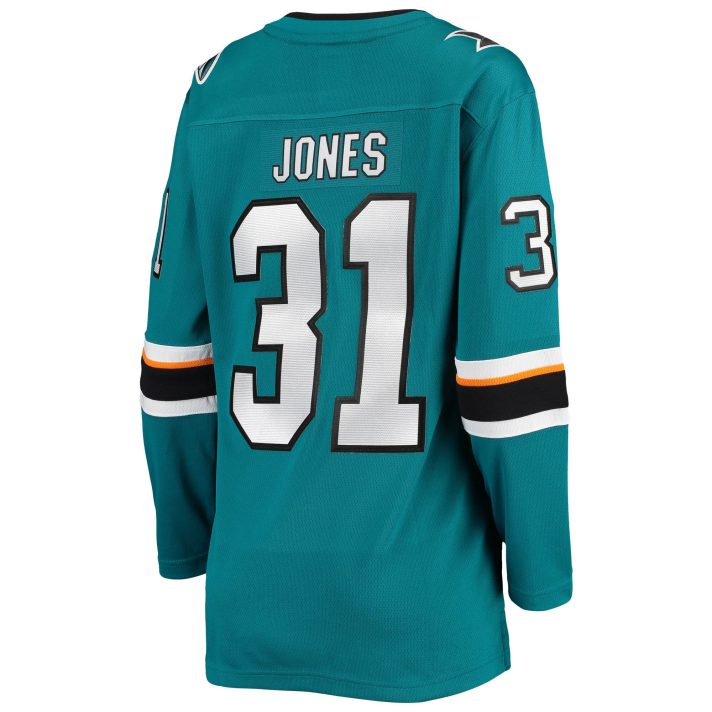 Martin Jones Home #31 Teal Women's Hockey Jersey