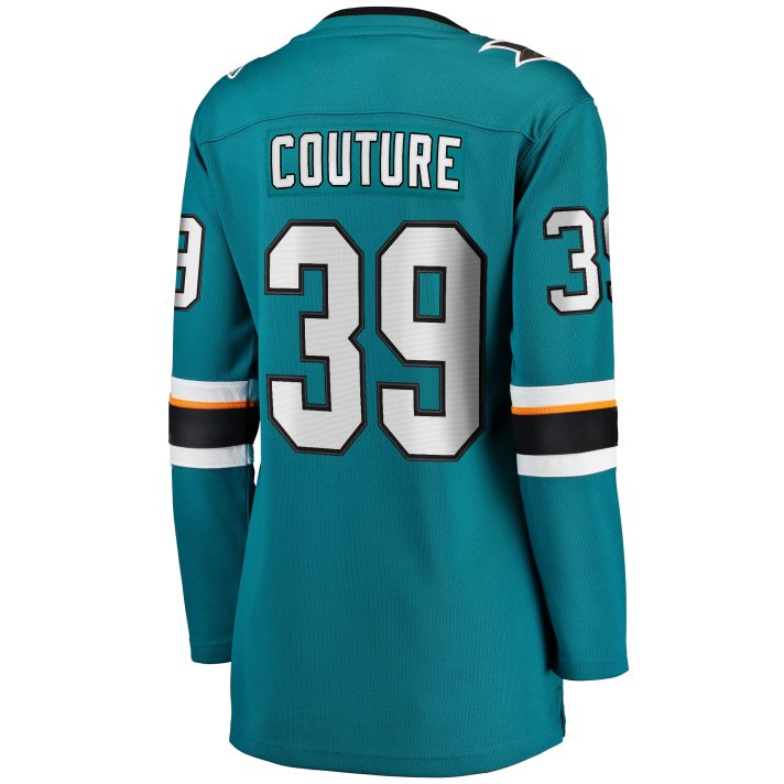 Logan Couture Home #39 Teal Women's Hockey Jersey