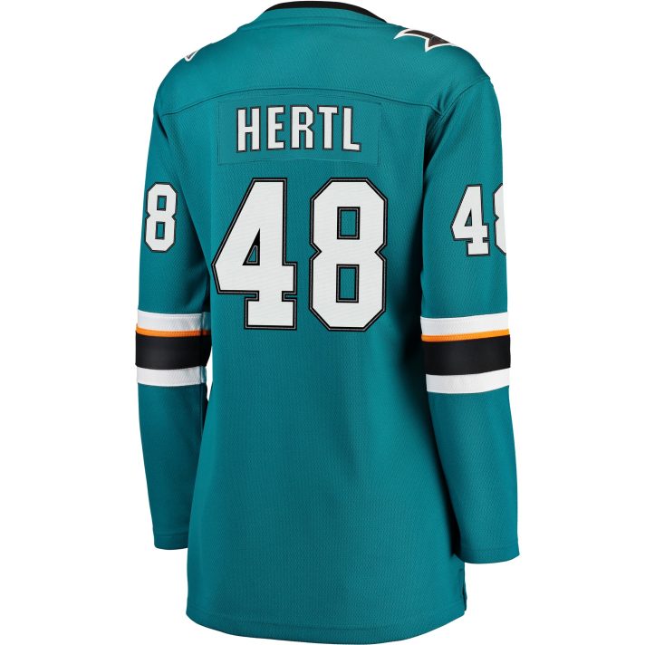 Tomas Hertl Home #48 Teal Women's Hockey Jersey