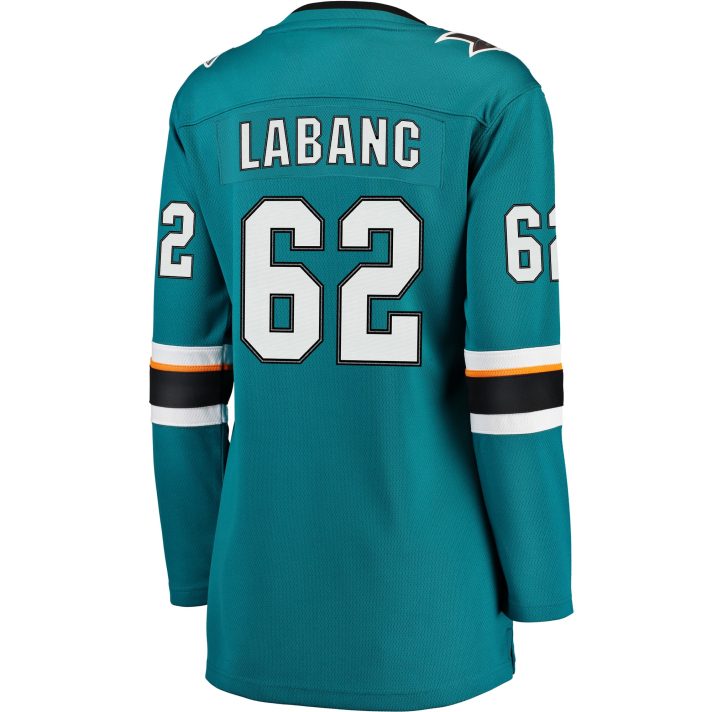 Kevin Labanc Home #62 Teal Women's Hockey Jersey