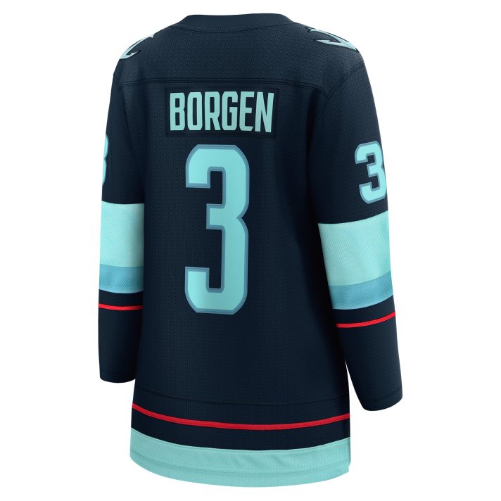 Will Borgen Home #3 Navy Women's Hockey Jersey