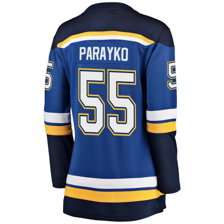 Colton Parayko Home #55 Blue Women's Hockey Jersey