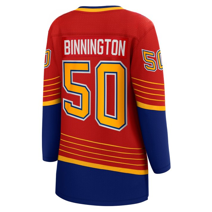 Jordan Binnington Special Edition #50 Red Women's Hockey Jersey