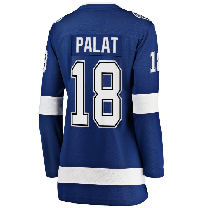 Ondrej Palat Home #18 Blue Women's Hockey Jersey