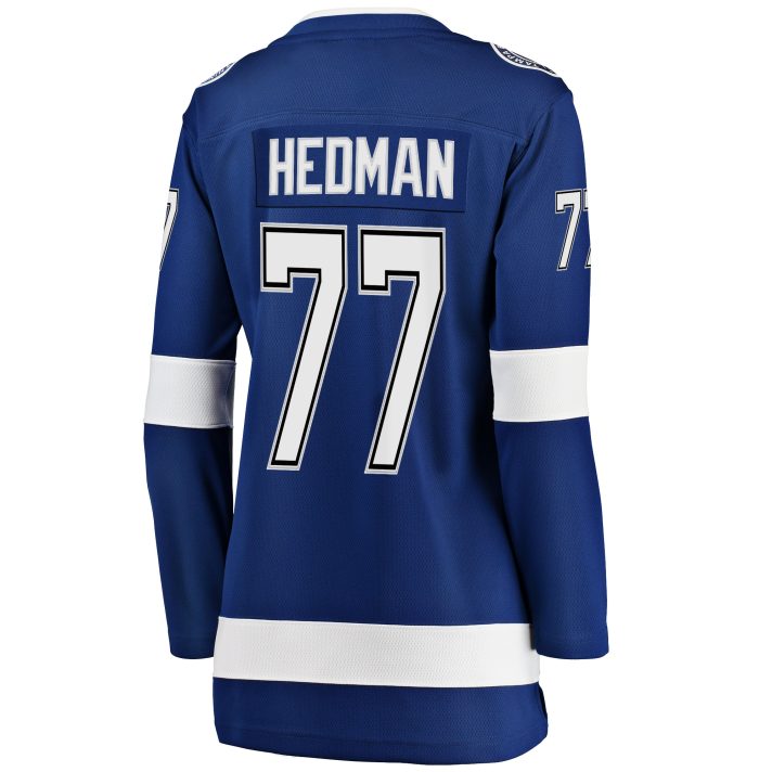 Victor Hedman Home #77 Blue Women's Hockey Jersey