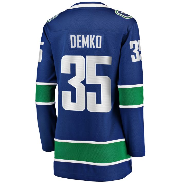 Thatcher Demko Home #35 Blue Women's Hockey Jersey