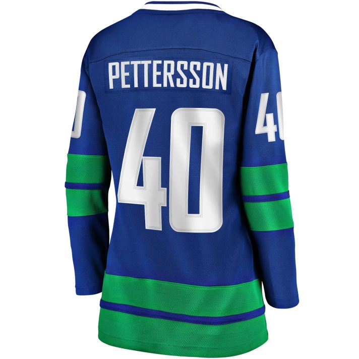 Elias Pettersson Home #40 Blue Women's Hockey Jersey